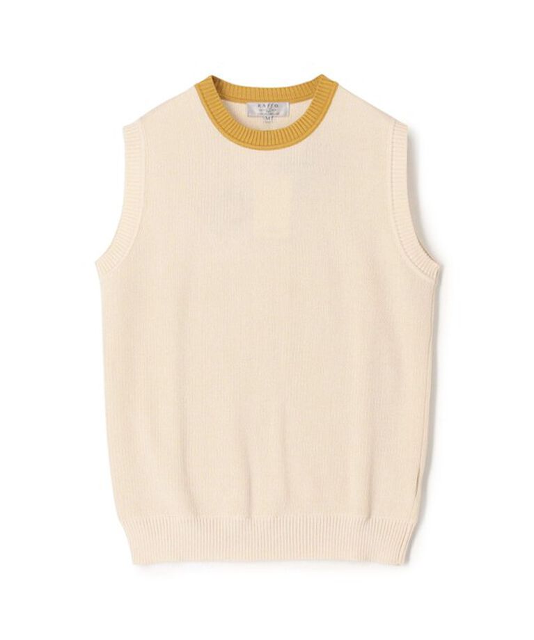 TOMORROWLAND BUYING WEAR「【別注】Raffa Molina コットン クルーネック ニットベスト」|ニット・セーター|14 ホワイト系