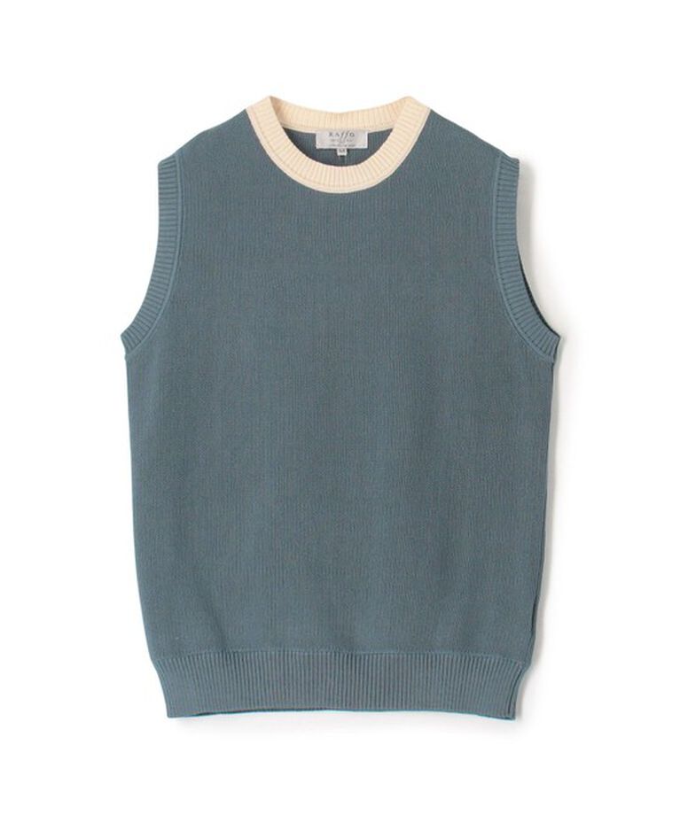 TOMORROWLAND BUYING WEAR「【別注】Raffa Molina コットン クルーネック ニットベスト」|ニット・セーター|64 ブルー系