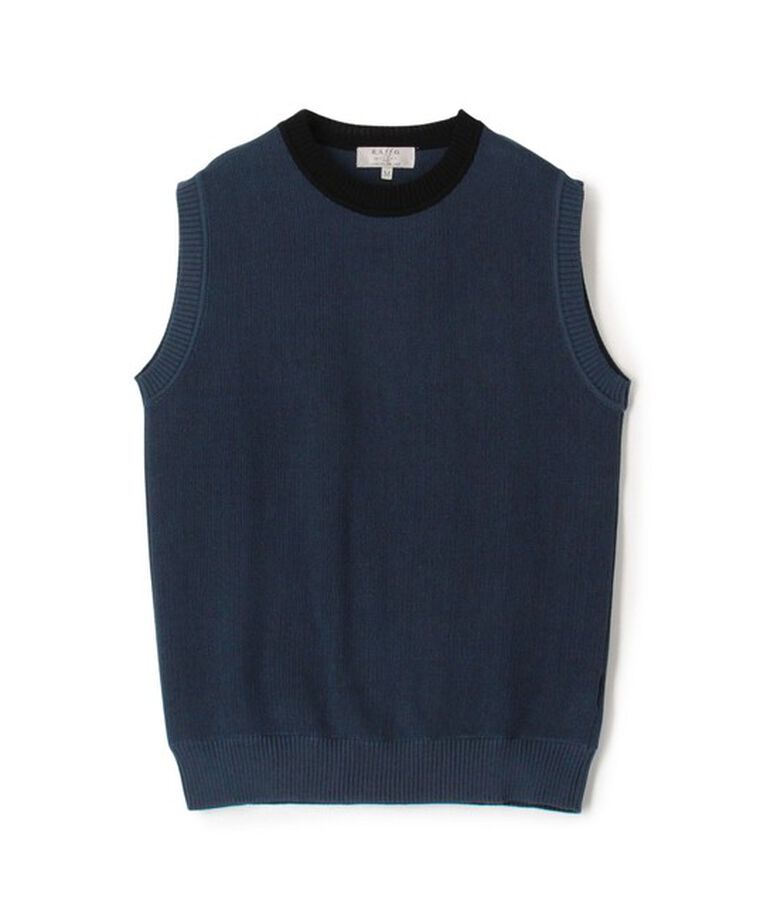 TOMORROWLAND BUYING WEAR「【別注】Raffa Molina コットン クルーネック ニットベスト」|ニット・セーター|68 ネイビー系