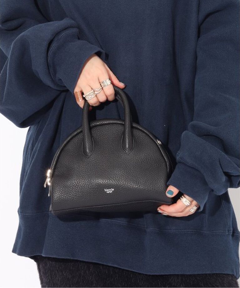  「【blancle/ ブランクレ】S.LETHER 2WAY MINI BOSTON」|ボストンバッグ|ブラック
