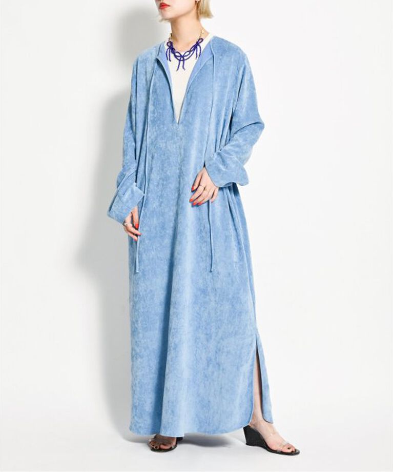  「《追加》VELVETEEN KAFTAN DRESS 2：ワンピース」|ワンピース|ブルー