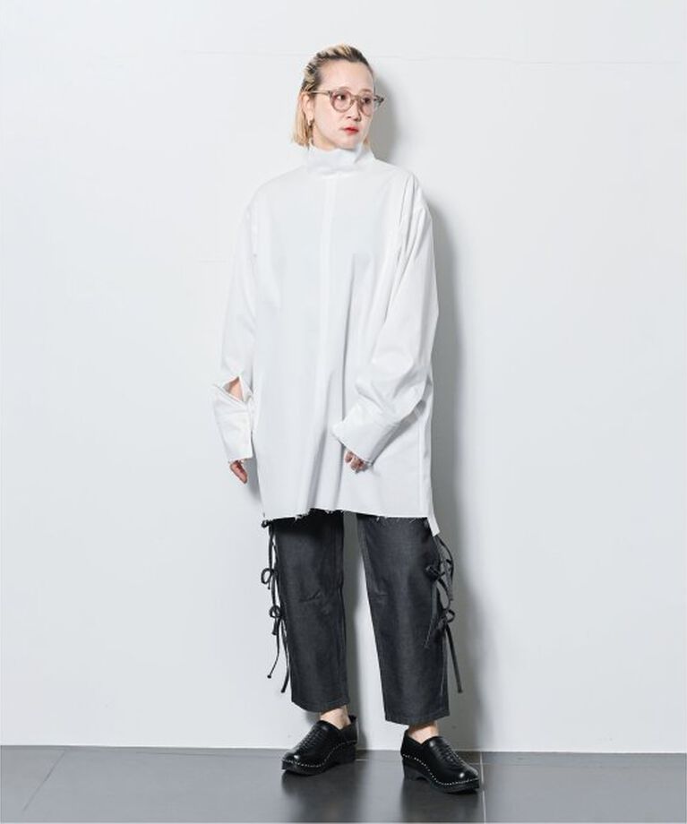  「LIVINGTONE JAZ Side slit with bow LT-JAZ-08：デニムパンツ」|デニム|