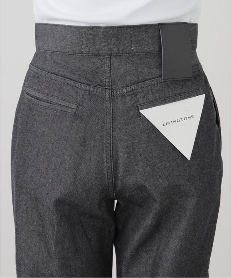  「LIVINGTONE JAZ Side slit with bow LT-JAZ-08：デニムパンツ」|デニム|