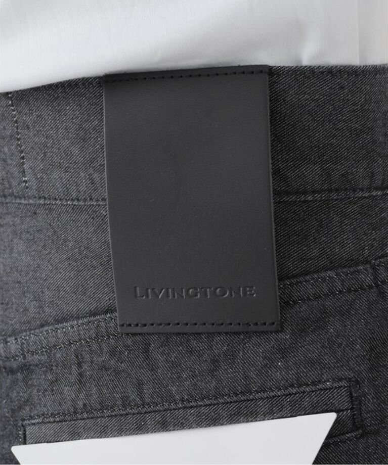  「LIVINGTONE JAZ Side slit with bow LT-JAZ-08：デニムパンツ」|デニム|
