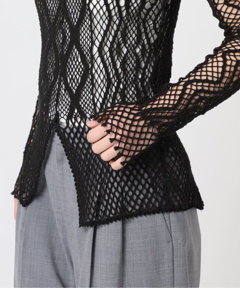  「EUCHRONIA 別注 Lace long sleece tee：カットソー」|Tシャツ・カットソー|