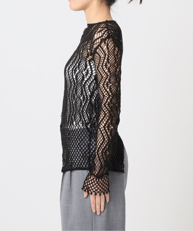  「EUCHRONIA 別注 Lace long sleece tee：カットソー」|Tシャツ・カットソー|