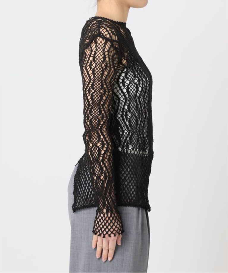  「EUCHRONIA 別注 Lace long sleece tee：カットソー」|Tシャツ・カットソー|