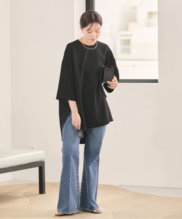 Plage「《追加》セイヒンカコウセンタープレスデニムパンツ」|デニム|