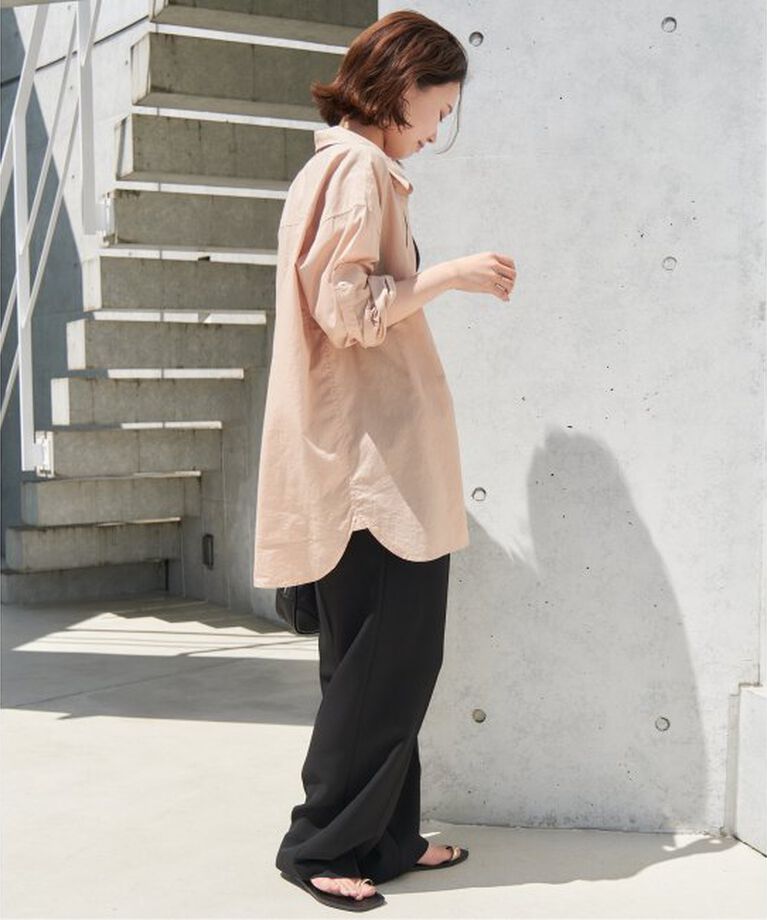 SLOBE IENA「《WEB限定/追加》ダブルクロスイージードロストテーパード」|スラックス|