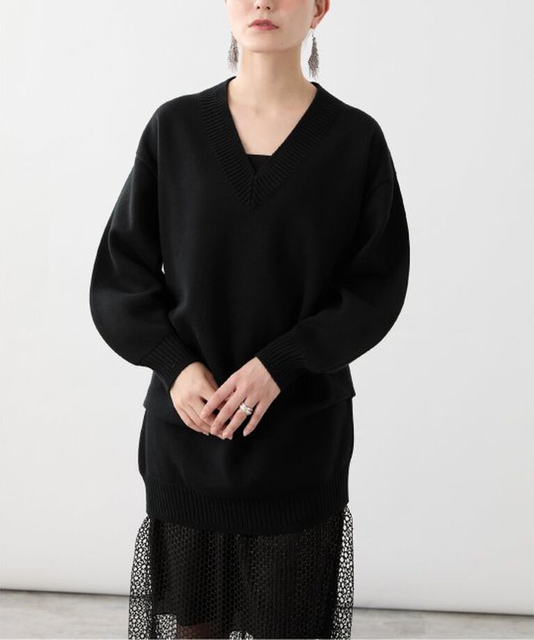 VERMEIL par iena「ダブルニットtuck プルオーバー」|ニット・セーター|