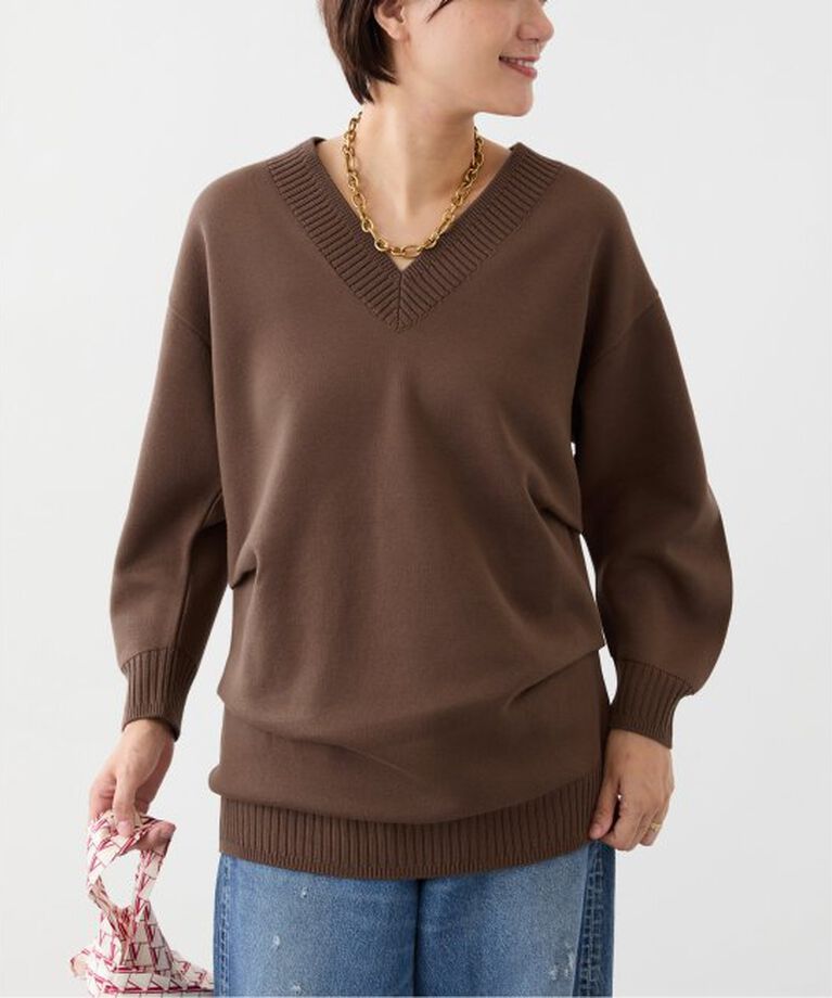 VERMEIL par iena「ダブルニットtuck プルオーバー」|ニット・セーター|