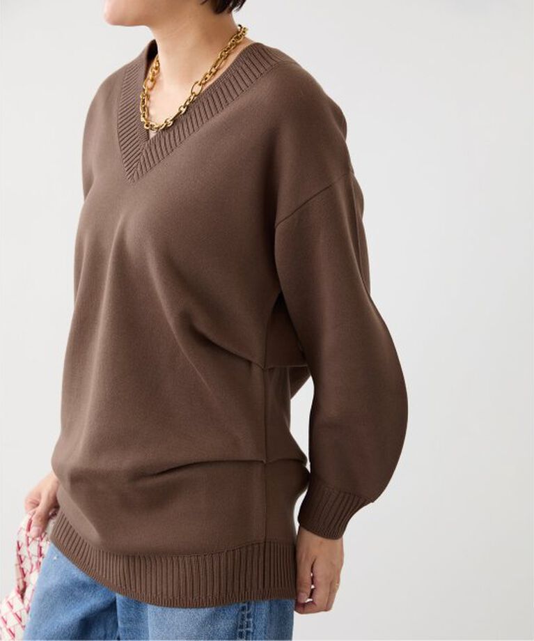 VERMEIL par iena「ダブルニットtuck プルオーバー」|ニット・セーター|