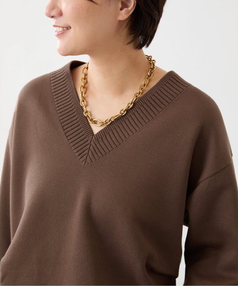 VERMEIL par iena「ダブルニットtuck プルオーバー」|ニット・セーター|