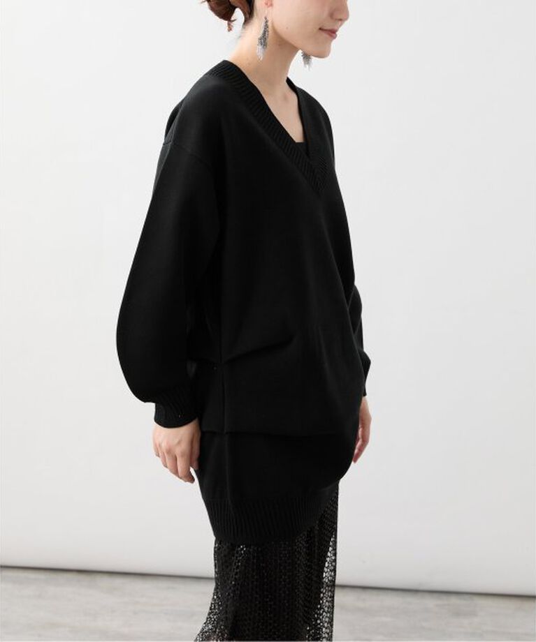 VERMEIL par iena「ダブルニットtuck プルオーバー」|ニット・セーター|