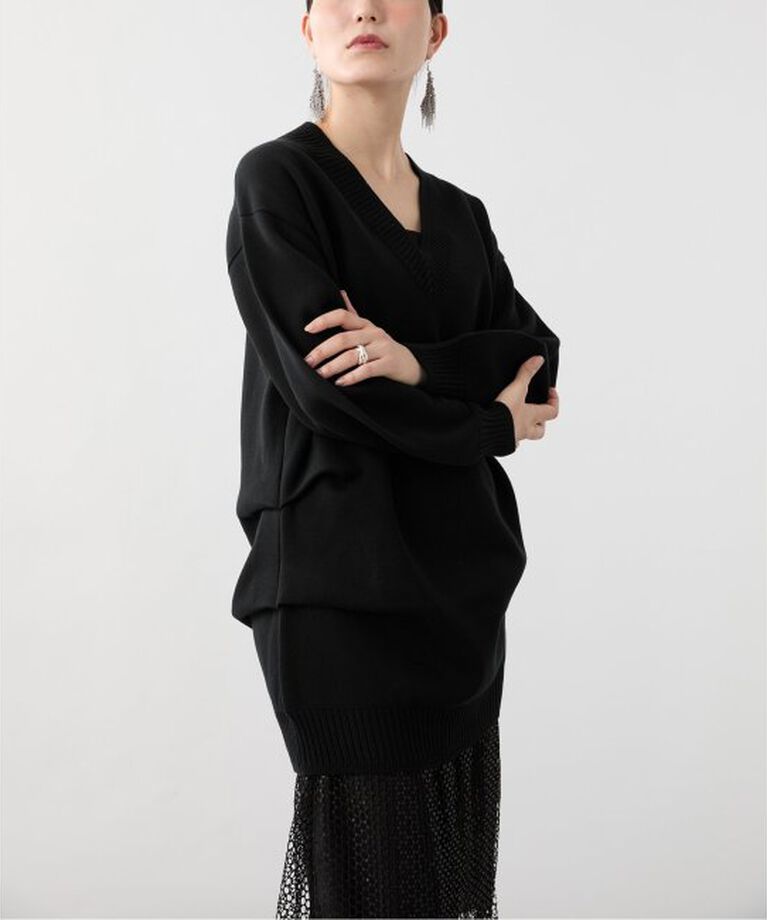 VERMEIL par iena「ダブルニットtuck プルオーバー」|ニット・セーター|