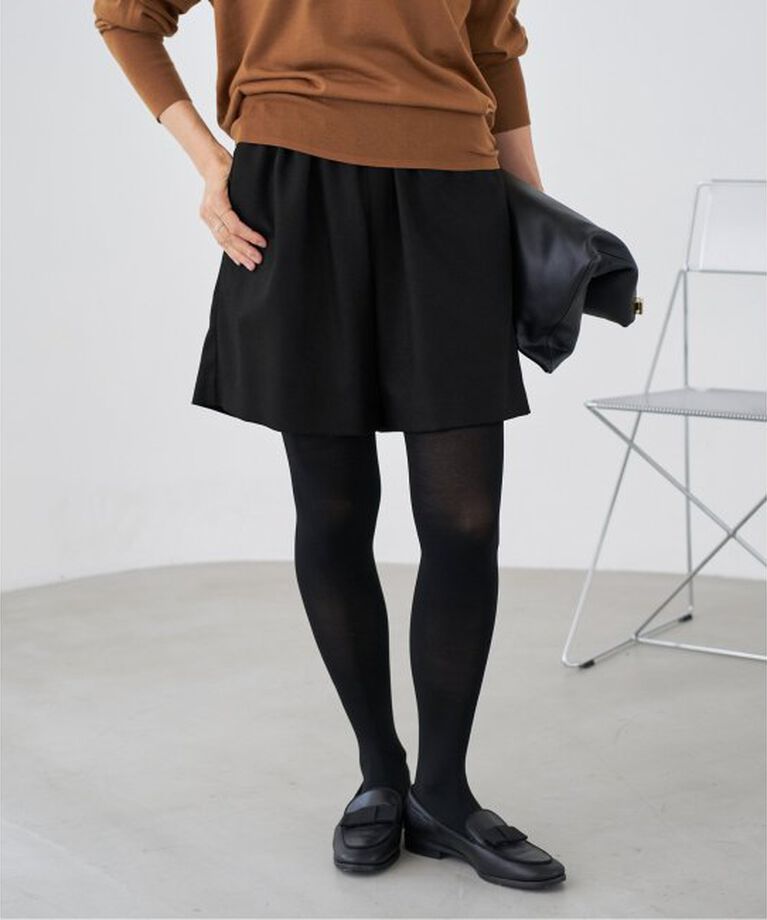 IENA「ウォッシャブルウールショートパンツ」|その他|ブラック