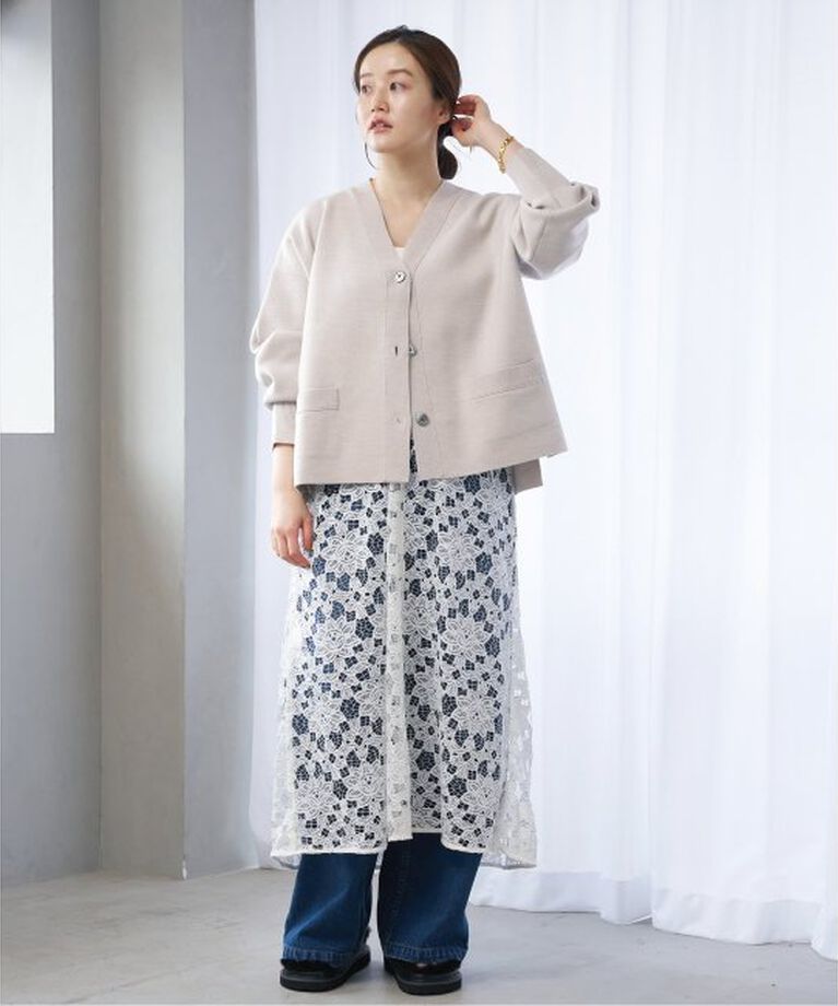 IENA「《追加》スーパーファインスムース ショートカーディガン」|カーディガン|