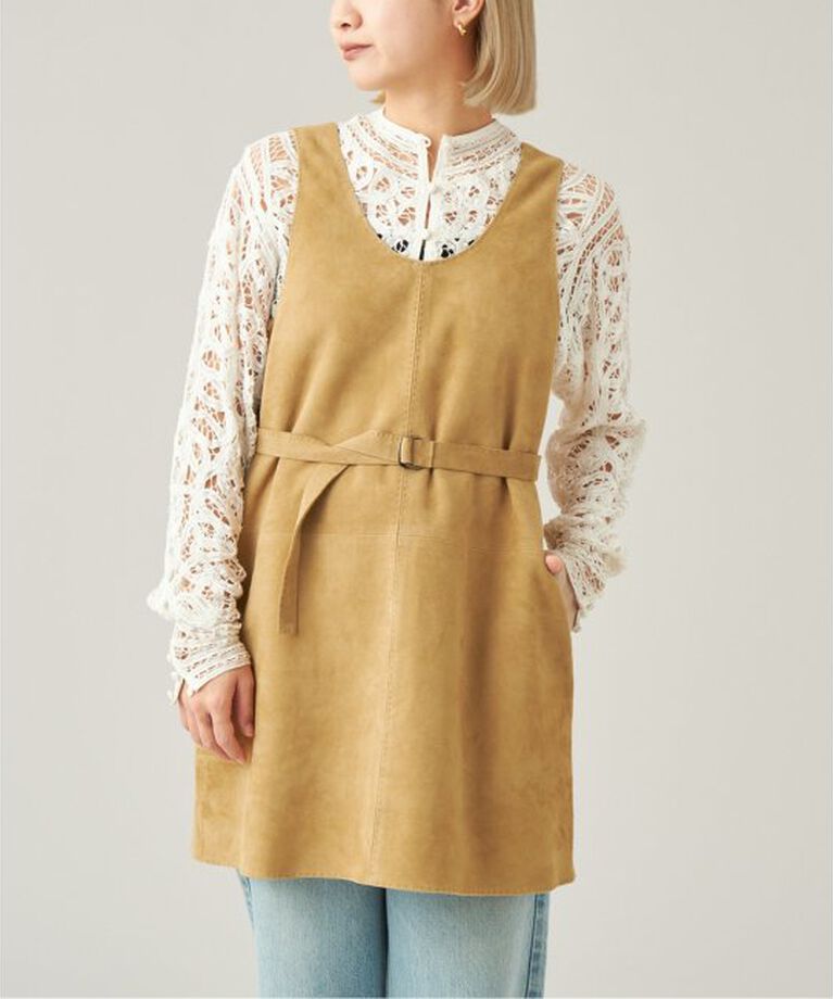 IENA LA BOUCLE「IENA LA BOUCLE レザー2WAY ベスト」|ベスト・ジレ|キャメル