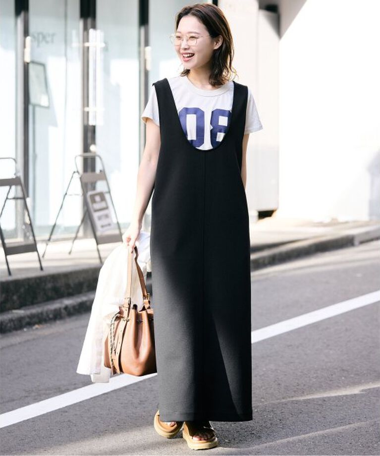 SLOBE IENA「《WEB限定/追加》Uネックジャンパースカート」|ワンピース|