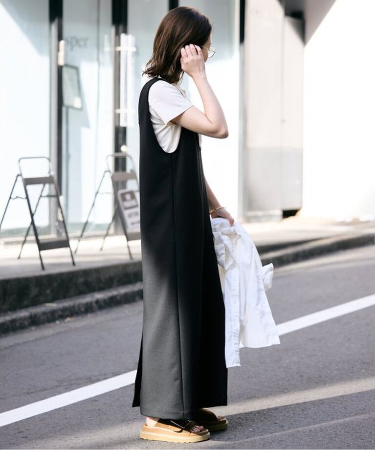 SLOBE IENA「《WEB限定/追加》Uネックジャンパースカート」|ワンピース|