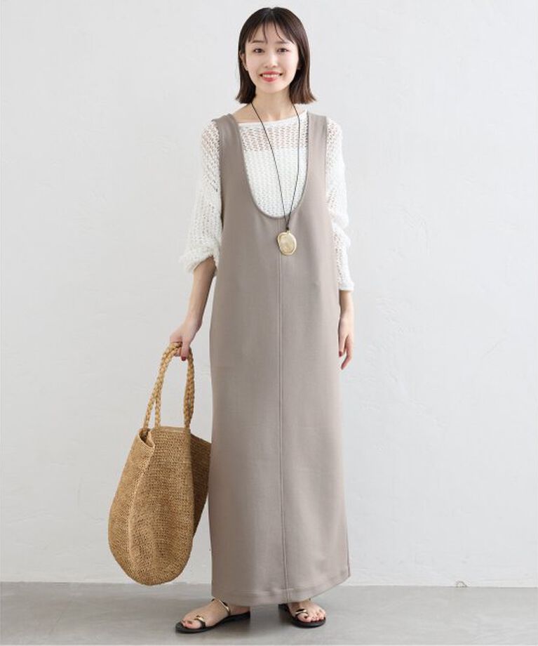 SLOBE IENA「《WEB限定/追加》Uネックジャンパースカート」|ワンピース|