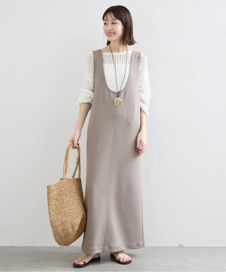 SLOBE IENA「《WEB限定/追加》Uネックジャンパースカート」|ワンピース|