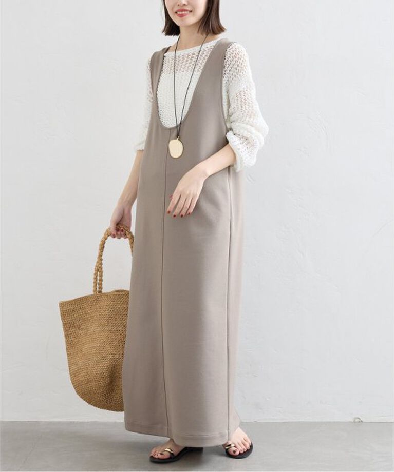 SLOBE IENA「《WEB限定/追加》Uネックジャンパースカート」|ワンピース|