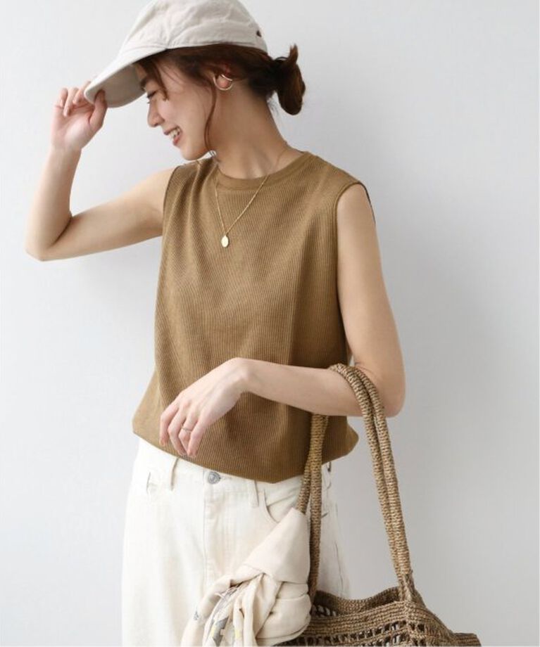 JOURNAL STANDARD relume「《追加3》TCワッフルノースリーブ」|Tシャツ・カットソー|ベージュ A