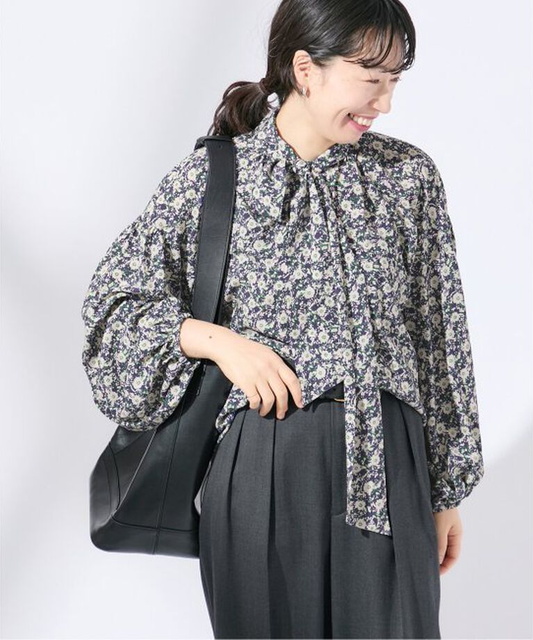 journal standard L'essage「DEVEAUX＊IPEKERボウタイブラウス」|シャツ・ブラウス|ブルー