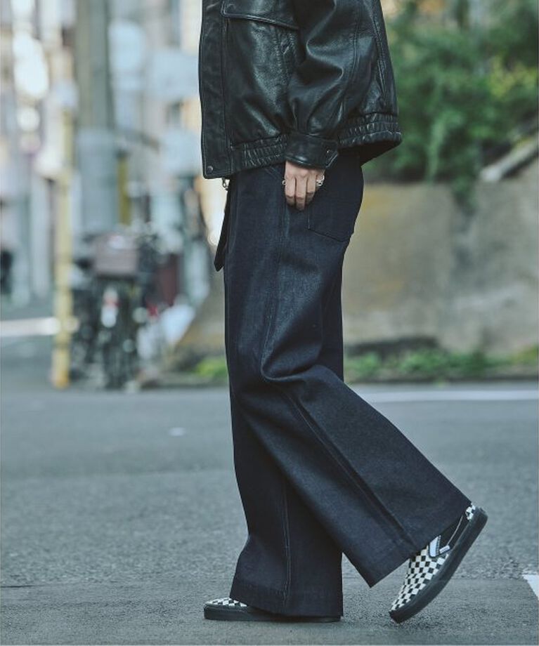 JOURNAL STANDARD「デニムキャノン ベルテッドダイ」|デニム|ネイビー