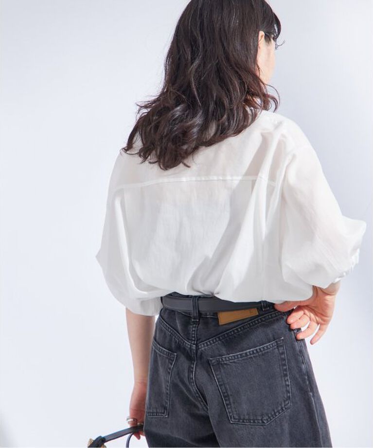 journal standard L'essage「オーガンジーニュアンスノーカラーシャツ」|シャツ・ブラウス|