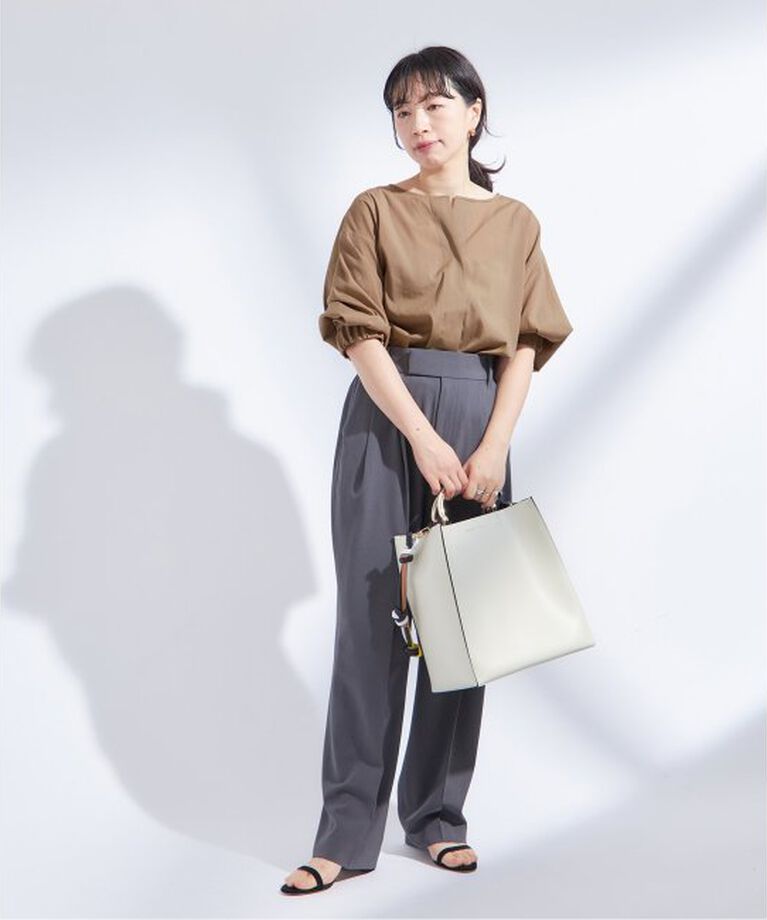 journal standard L'essage「オーガンジーニュアンスノーカラーシャツ」|シャツ・ブラウス|