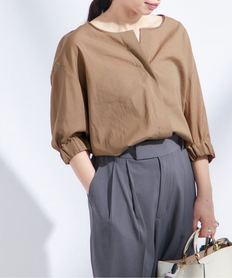 journal standard L'essage「オーガンジーニュアンスノーカラーシャツ」|シャツ・ブラウス|