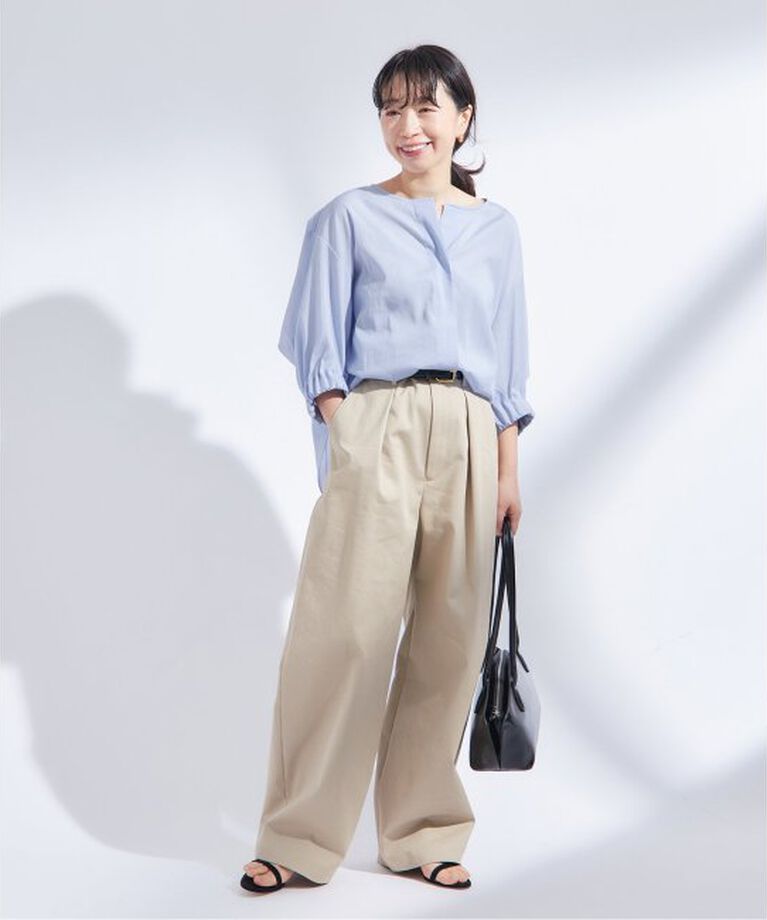 journal standard L'essage「オーガンジーニュアンスノーカラーシャツ」|シャツ・ブラウス|