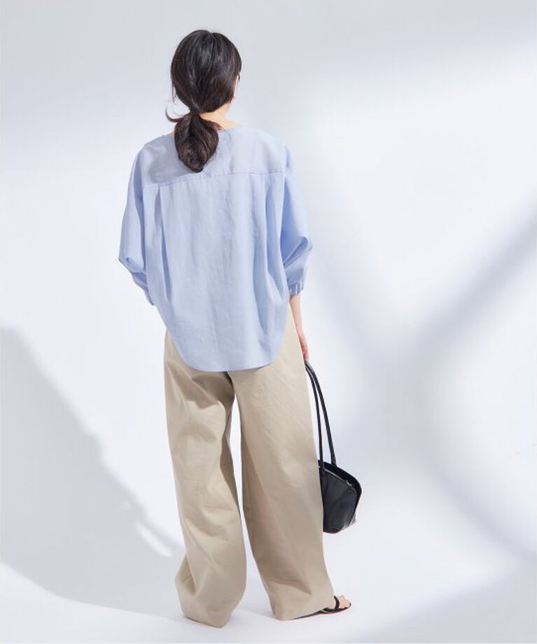 journal standard L'essage「オーガンジーニュアンスノーカラーシャツ」|シャツ・ブラウス|