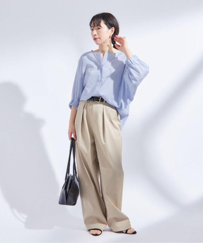 journal standard L'essage「オーガンジーニュアンスノーカラーシャツ」|シャツ・ブラウス|