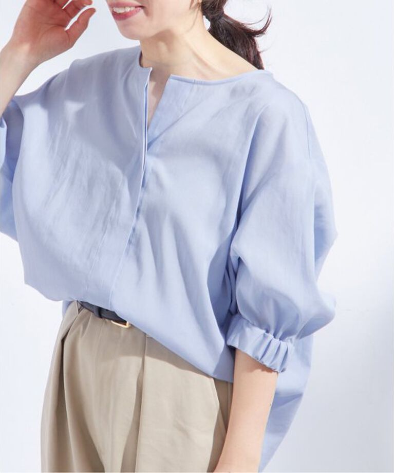 journal standard L'essage「オーガンジーニュアンスノーカラーシャツ」|シャツ・ブラウス|