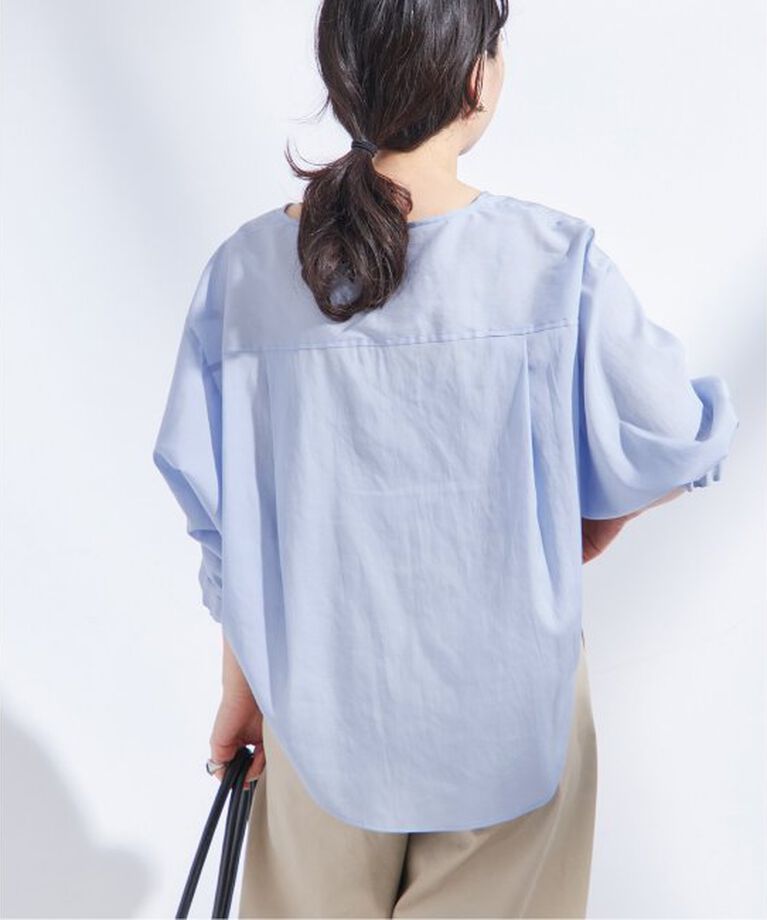 journal standard L'essage「オーガンジーニュアンスノーカラーシャツ」|シャツ・ブラウス|