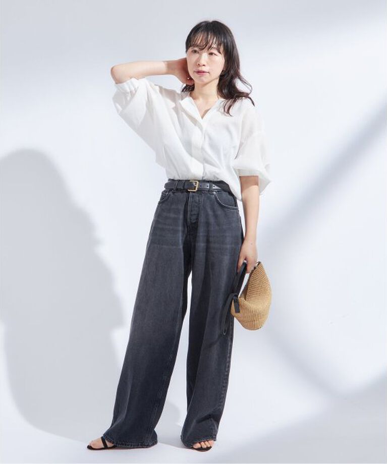 journal standard L'essage「オーガンジーニュアンスノーカラーシャツ」|シャツ・ブラウス|