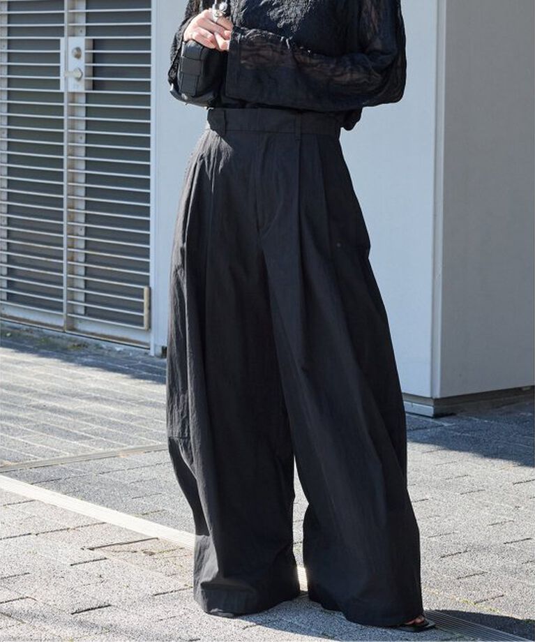 JOURNAL STANDARD「コットンナイロンスーパーワイドコクーンパンツ」|その他|ブラック