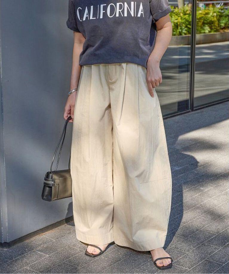 JOURNAL STANDARD「コットンナイロンスーパーワイドコクーンパンツ」|その他|ベージュ