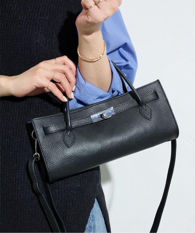 JOURNAL STANDARD「【AULENTTI/オウレンティ】バックルツキバゲットバッグ」|ショルダー・メッセンジャー|ブラック