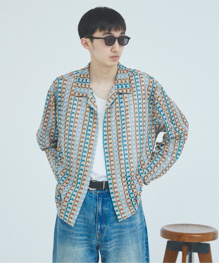 JOURNAL STANDARD「アブストラクト レース シャツ」|シャツ・ブラウス|