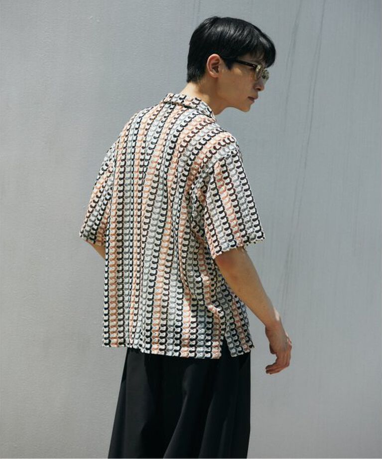 JOURNAL STANDARD「アブストラクト レース 半袖 シャツ」|シャツ・ブラウス|