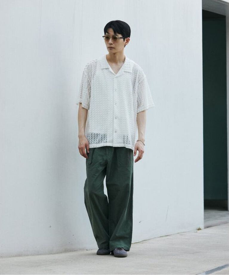 JOURNAL STANDARD「アブストラクト レース 半袖 シャツ」|シャツ・ブラウス|