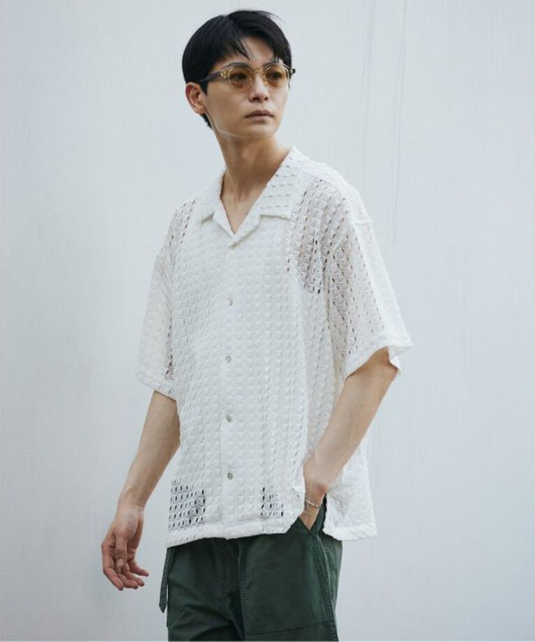 JOURNAL STANDARD「アブストラクト レース 半袖 シャツ」|シャツ・ブラウス|
