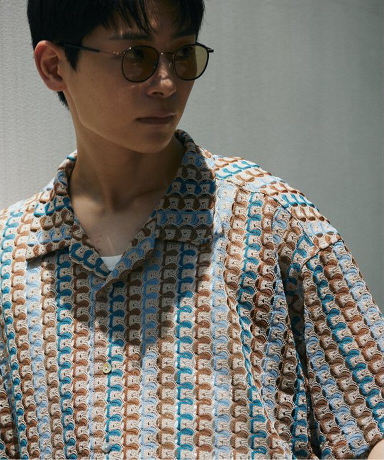 JOURNAL STANDARD「アブストラクト レース 半袖 シャツ」|シャツ・ブラウス|