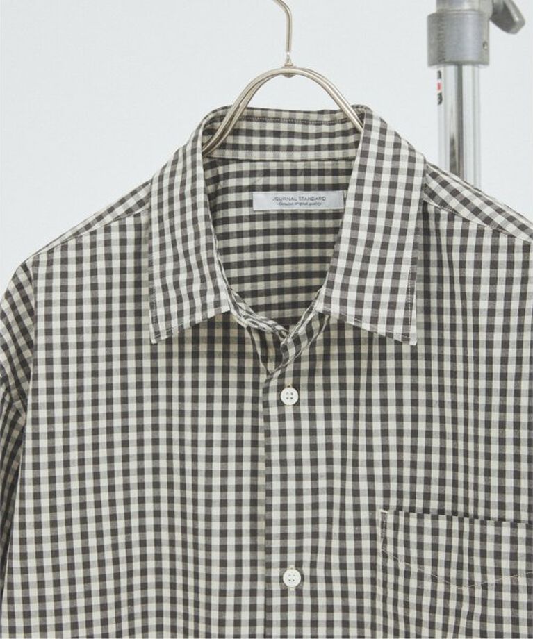 JOURNAL STANDARD「ミニ チェック クロップド 半袖 シャツ」|シャツ・ブラウス|