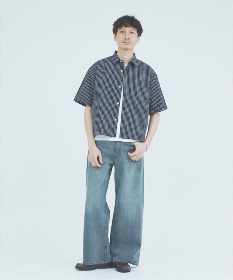 JOURNAL STANDARD「ミニ チェック クロップド 半袖 シャツ」|シャツ・ブラウス|