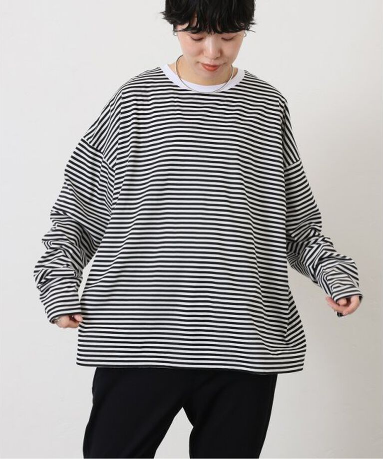 journal standard luxe「コンパクトジャージー クルーネックBigプルオーバー」|Tシャツ・カットソー|ブラック